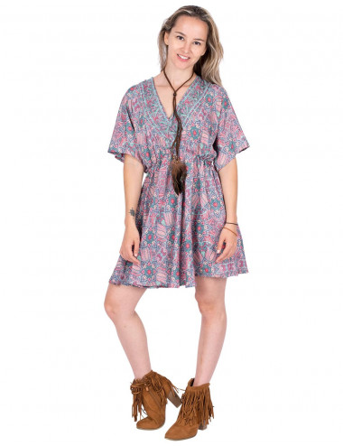 Robe Courte Manches Larges