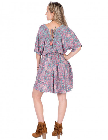 Robe Courte Manches Larges