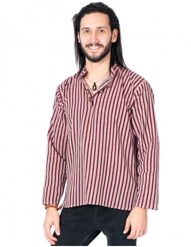 kurta-rayas-burdeos-hombre-hippie
