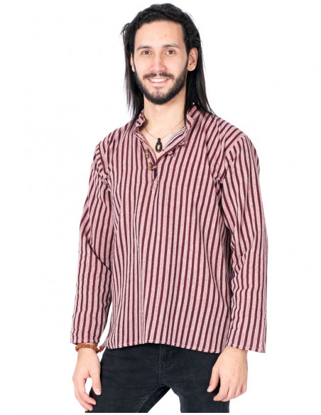 kurta-rayas-burdeos-hombre-hippie