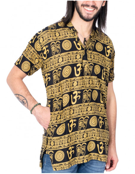 Chemise jaune et noire