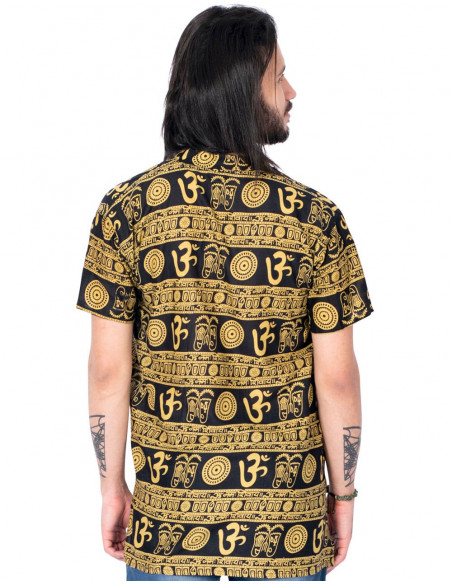 Chemise jaune et noire