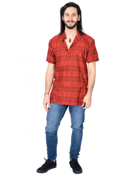 Rotes Hippie-Shirt