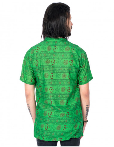Camisa verde manga curta