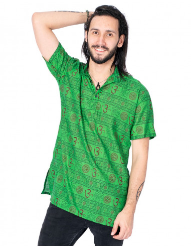 camisa-etnica-verde-simbolo-om