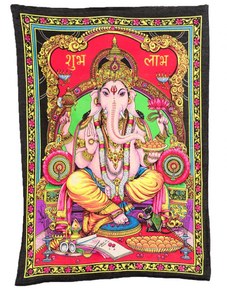 tapiz-familia-dioses-ganesha-sentado-india-hinduismo