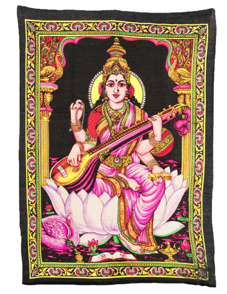 Déesse hindoue Saraswati Tentures