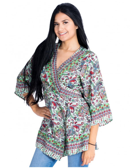 Long Crossed Blouse