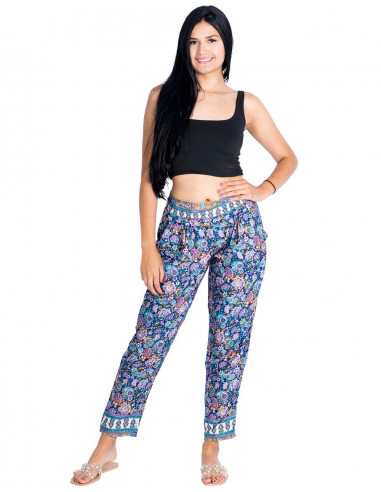 Calças skinny de seda