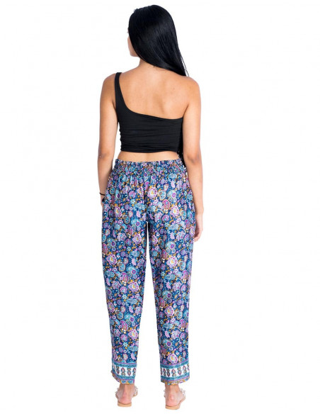 pantalon-ajustado-seda-estampado-azul