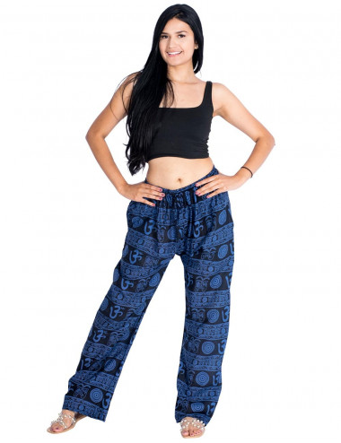 Pantalon droit bleu 2