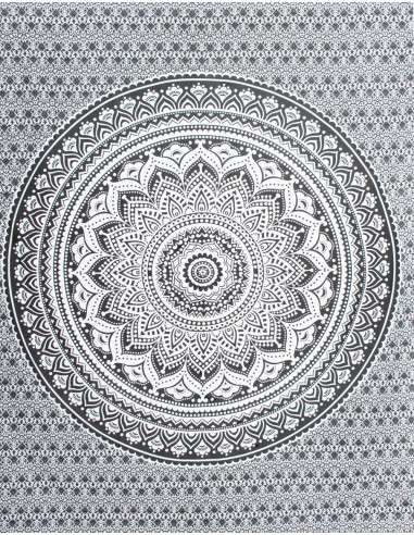 Colcha preto e branco
