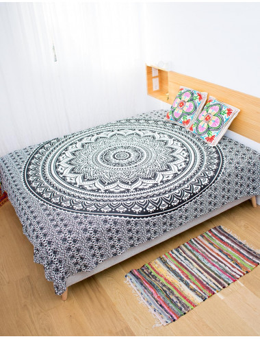 cubrecama-doble-etnico-mandala-blanco-negro