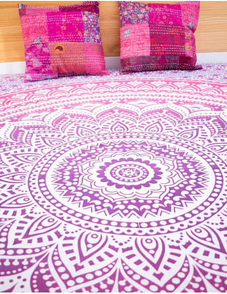 Runde Mandala-Baumwollsteppdecke