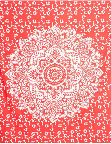Couvre-lit double rouge