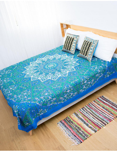 Blauer Stern Tagesdecke