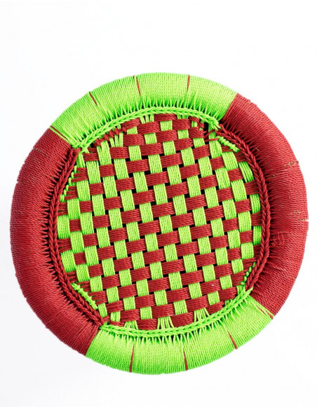 Sgabello in bambù intrecciato - Fatto a mano in India - 40 cm di altezza