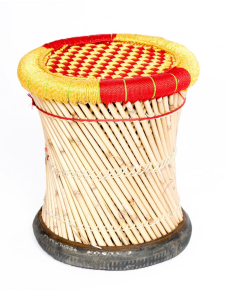 Coprisgabello in bambù intrecciato - Fatto a mano in India - Esclusivo e confortevole - Altezza 40 cm