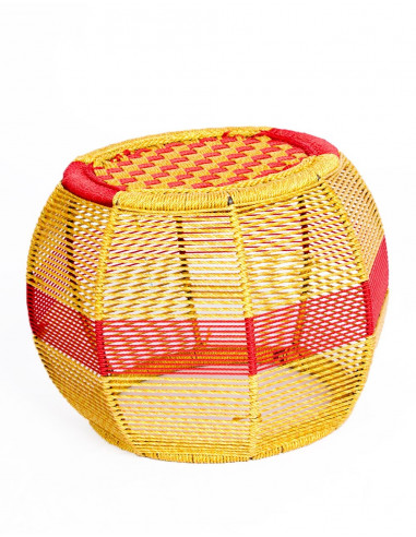 Handgefertigter runder Designerhocker aus...