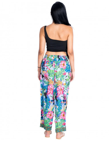 Bunte Seidenhose