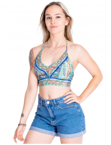 Top de seda com gravata 2