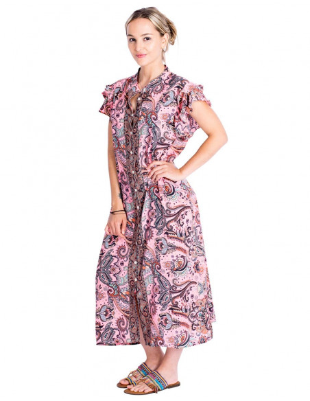 Robe chemise en soie