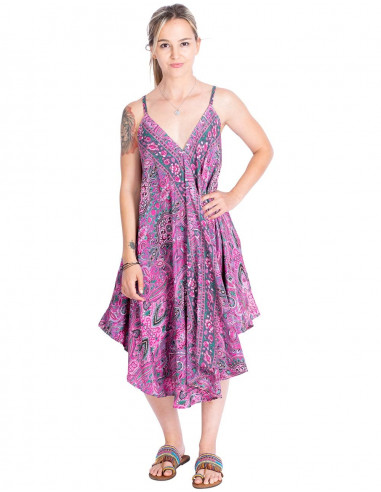 Vestido de Seda Desigual
