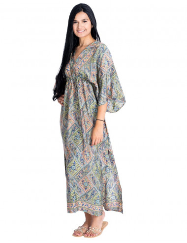 vestido-largo-seda-mangas-amplias 2
