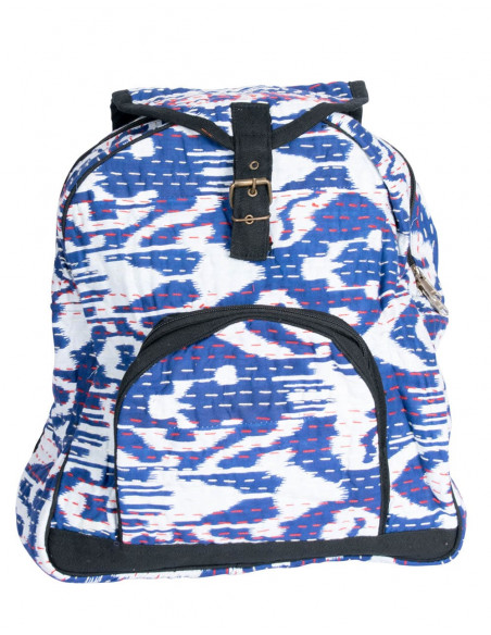 Blauer und weißer Rucksack