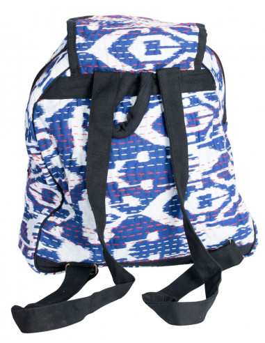 Sac à dos bleu et blanc