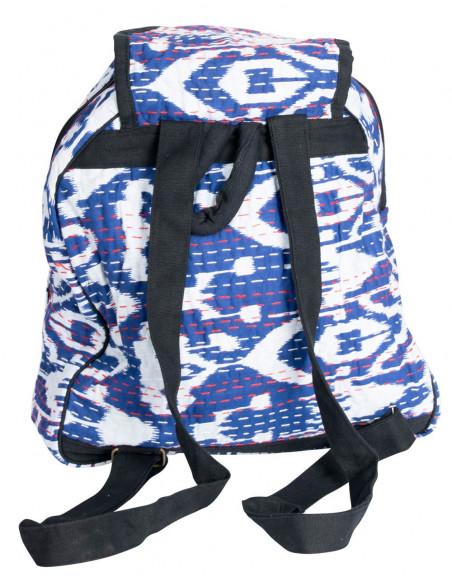 Sac à dos bleu et blanc