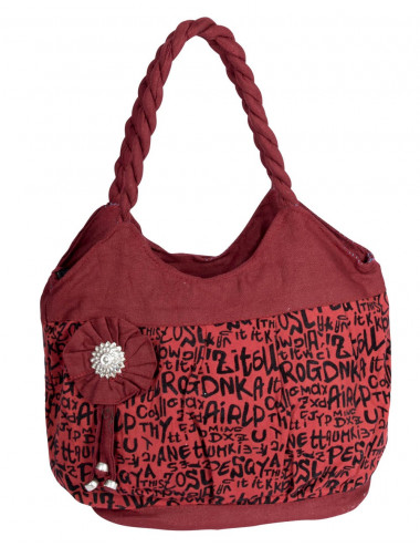 Bolsa bordô com charme