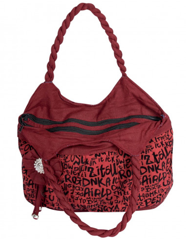 Bolsa bordô com charme