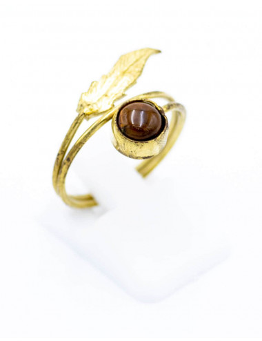 Spiral Ring with Stone