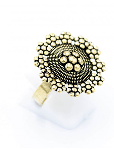 Bague Fleur Ethnique Sculptée 2