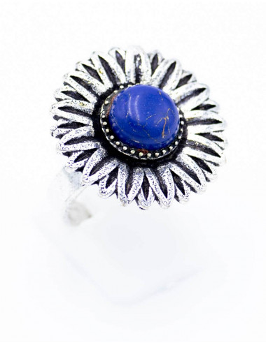 Flower Ring with Stone