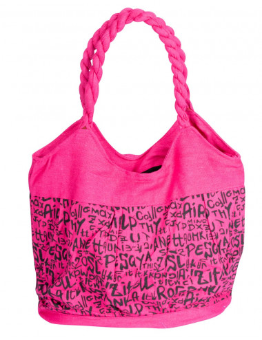 Rosa Tasche mit Buchstaben 2