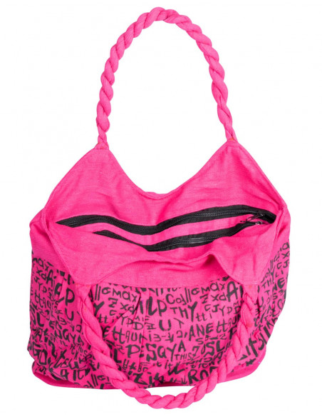 Borsa rosa con lettere