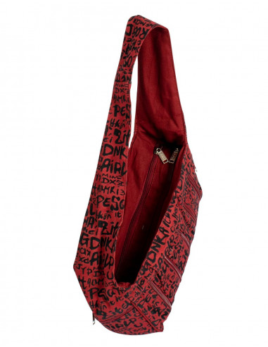 Zíperes de bolsas e inscrições