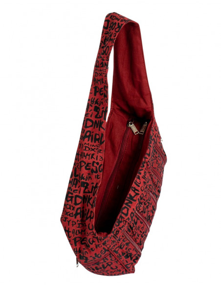 Zíperes de bolsas e inscrições