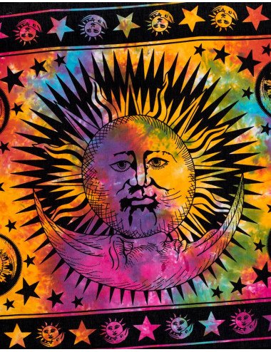 Sun and Moon Batik Tapestry 2