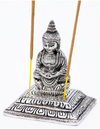Porta-incenso estátua de metal de Buda