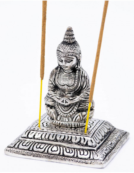 Porte-encens Statue de Bouddha en métal