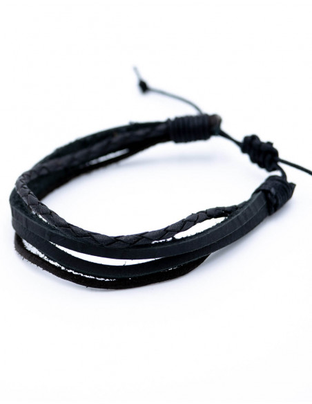 Multiple Simil Leather Bracelet