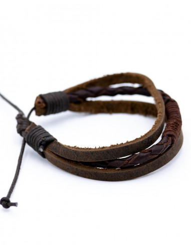 Pulseira Tripla Simil de Couro