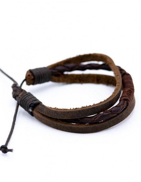 Dreifaches Simil-Lederarmband