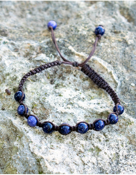 Bracelet Macramé avec Sodalite