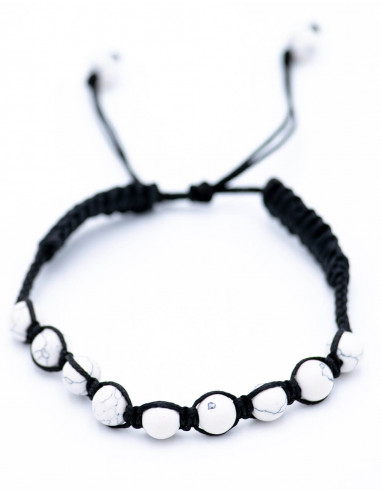 Bracelet Macramé avec Minéral Howlite