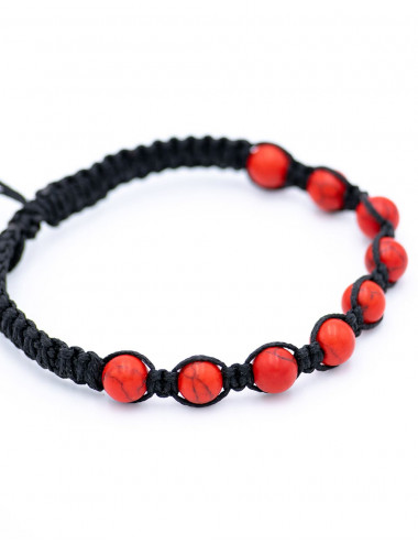 pulsera-piedra-mineral-coral-rojo-unisex 2