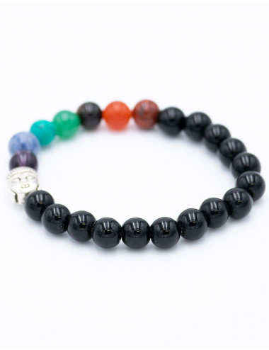 Pulseira Mineral Ônix com...